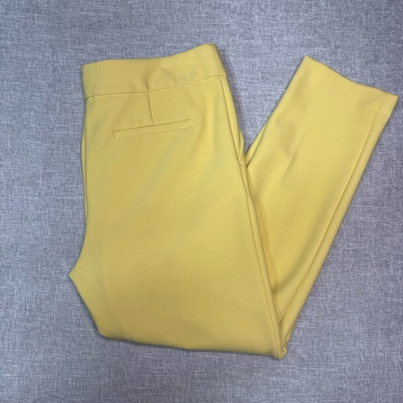 LOFT Marisa Skinny Ankle Dress Pants Buttercream Yellow Size 8 - Picture 10 of 12